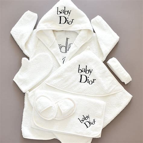 dior baby onsie|baby Dior bathrobe.